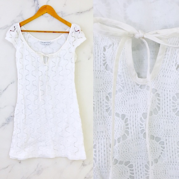 Trina Turk Dresses & Skirts - {Trina Turk} Crochet Cap Sleeve Beach Cover Up